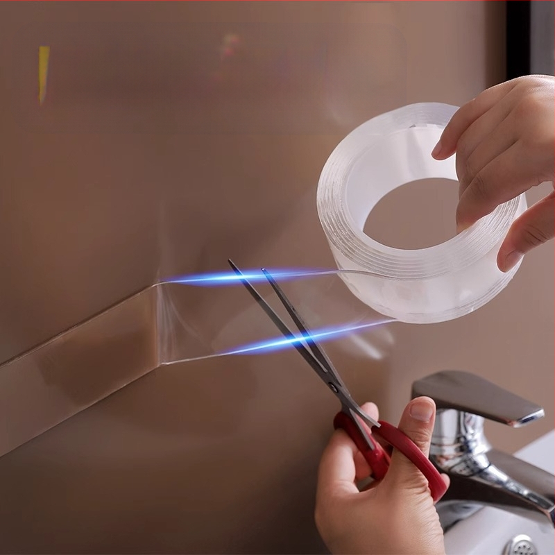 Bandă dublu adezivă Nano, cu aderență înaltă, pentru montaj pe perete, impermeabilă și transparentă, pentru utilizare în autovehicule