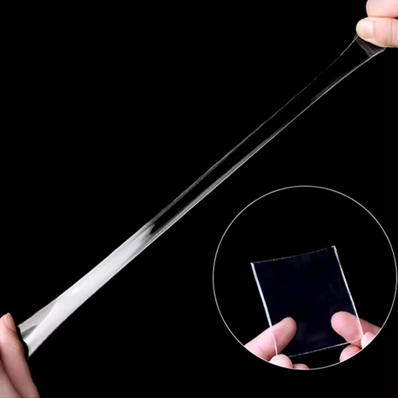 Bandă dublu adezivă Nano, cu aderență înaltă, pentru montaj pe perete, impermeabilă și transparentă, pentru utilizare în autovehicule