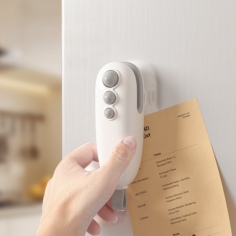 Mini uždarymo mašina užkandžiams, nešiojama namų uždarymo priemonė, dviejų funkcijų uždarymo ir pjaustymo įrankis plastikiniams maišeliams, modernus paprastas dizainas