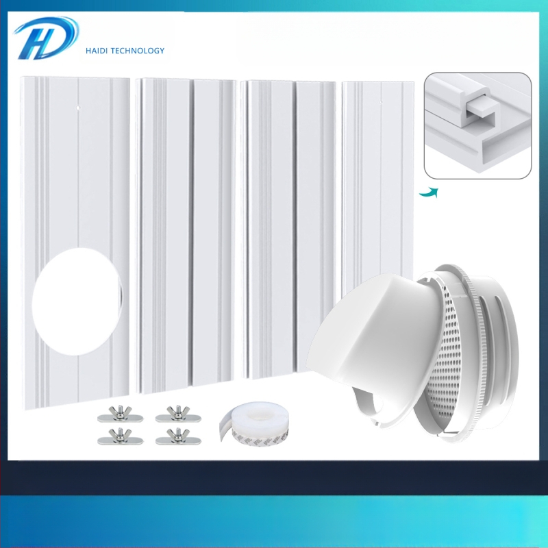 Σετ φορητού κλιματιστικού με ρυθμιζόμενο στεγανοποιητικό παραθύρου και καθολική διεπαφή 4-σε-1, μοντέλο 9000111