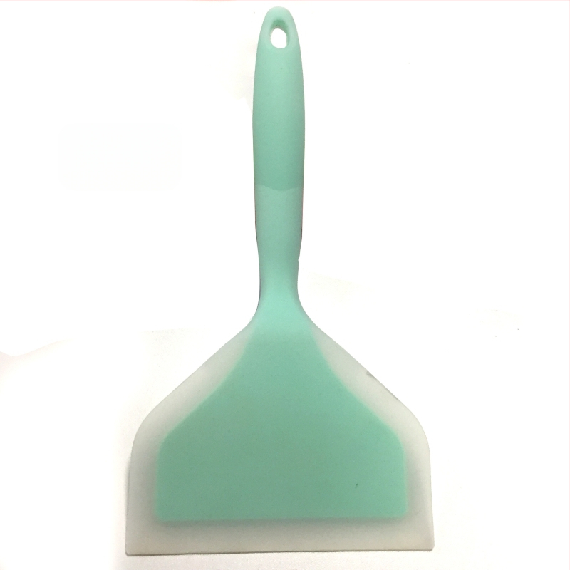 Silikoninis kepimo šaukštas - nelipnus, atsparus aukštoms temperatūroms, neslidus, apsauga nuo nudegimų, rankena iš silikono su plastiko įvyniojimu; pritaikoma
