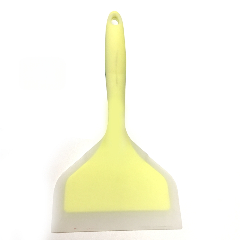 Silikoninis kepimo šaukštas - nelipnus, atsparus aukštoms temperatūroms, neslidus, apsauga nuo nudegimų, rankena iš silikono su plastiko įvyniojimu; pritaikoma