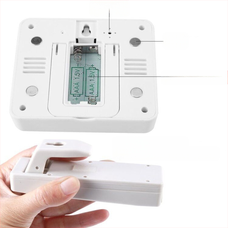 Безжичен цифров термометър с висока точност, вътрешен/външен датчик, съвместим с хладилник и студено съхранение, аларма и цифров дисплей за домашна употреба