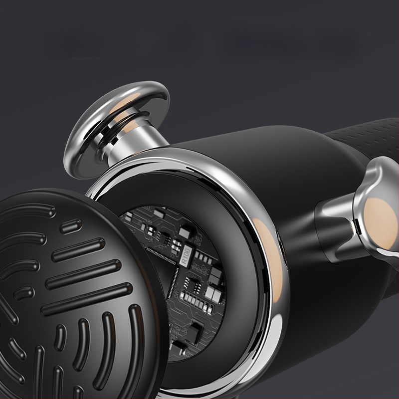 Masážny prístroj na fascia s bezkartovým motorom, LCD displej, 3 rýchlosti, 3 nadstavce, zabudovaná batéria 1200–2000 mAh (3–6 h)