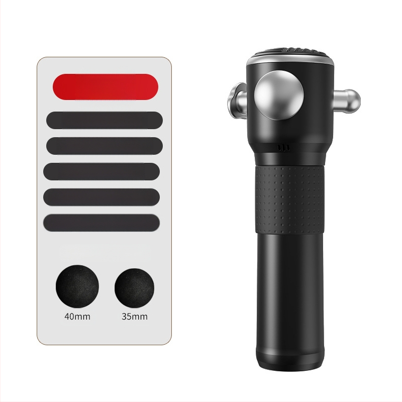 Masážny prístroj na fascia s bezkartovým motorom, LCD displej, 3 rýchlosti, 3 nadstavce, zabudovaná batéria 1200–2000 mAh (3–6 h)