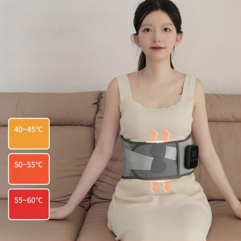 Įkraunama elektrinė šildymo masažo juosta liemeniui su vibracine karšto spaudimo funkcija, 45-65°C, 7.5W, 3.7V