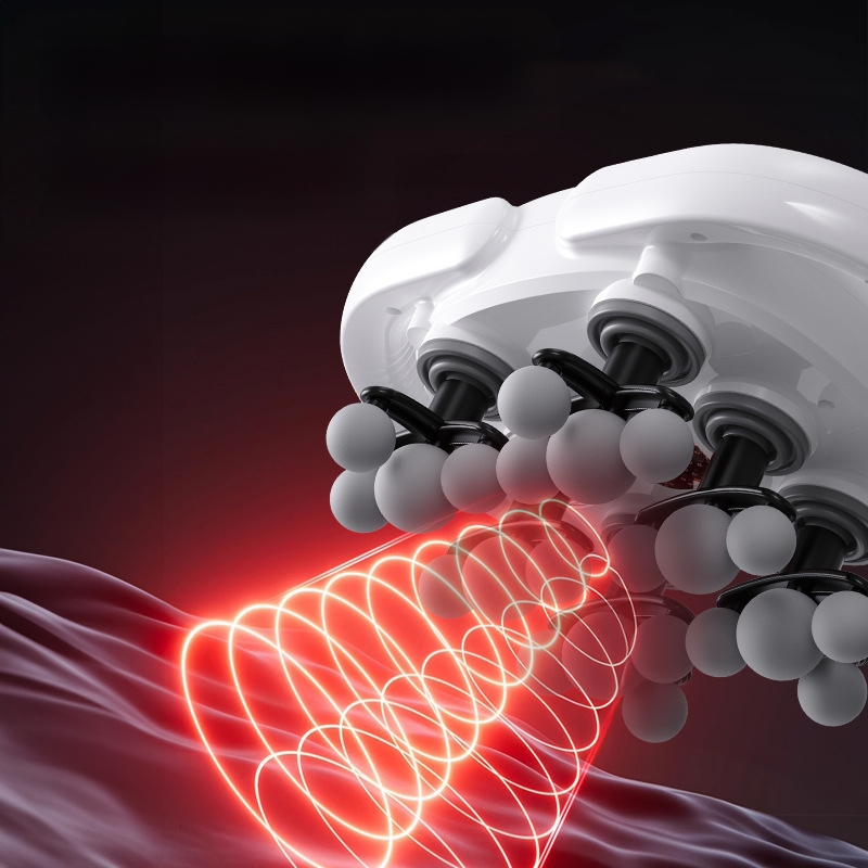 22 galvas fasciālā masieris ar iebūvētu akumulatoru 1200–2000 mAh, LCD displejs, daudzpakāpju ātrums, 6+ galvas, zems troksnis