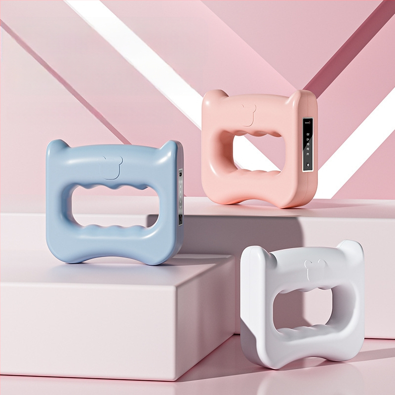 Mini fascijos masažuoklis su žiediniu diržu, modelis A6 — belaidis vibro masažuoklis, skirta galvai, kaklui, nugarai ir galūnėms, ABS korpusas