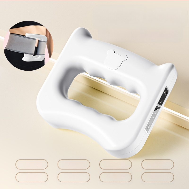 Mini fascijos masažuoklis su žiediniu diržu, modelis A6 — belaidis vibro masažuoklis, skirta galvai, kaklui, nugarai ir galūnėms, ABS korpusas