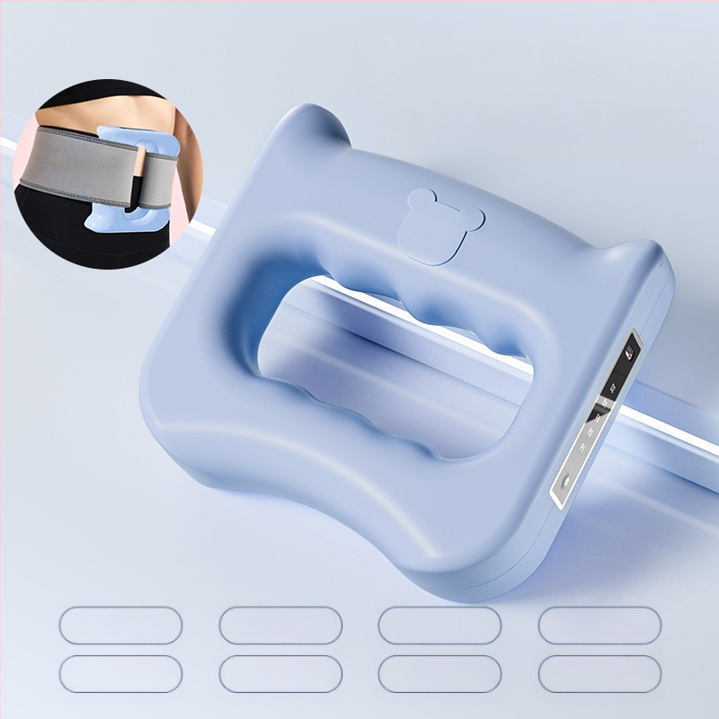 Mini fascijos masažuoklis su žiediniu diržu, modelis A6 — belaidis vibro masažuoklis, skirta galvai, kaklui, nugarai ir galūnėms, ABS korpusas