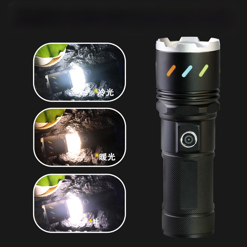 Xintu къмпинг лампа-фенер от алуминиева сплав, 4500mAh, 30W LED, телескопично увеличение, 360° въртене, ръчно зареждане