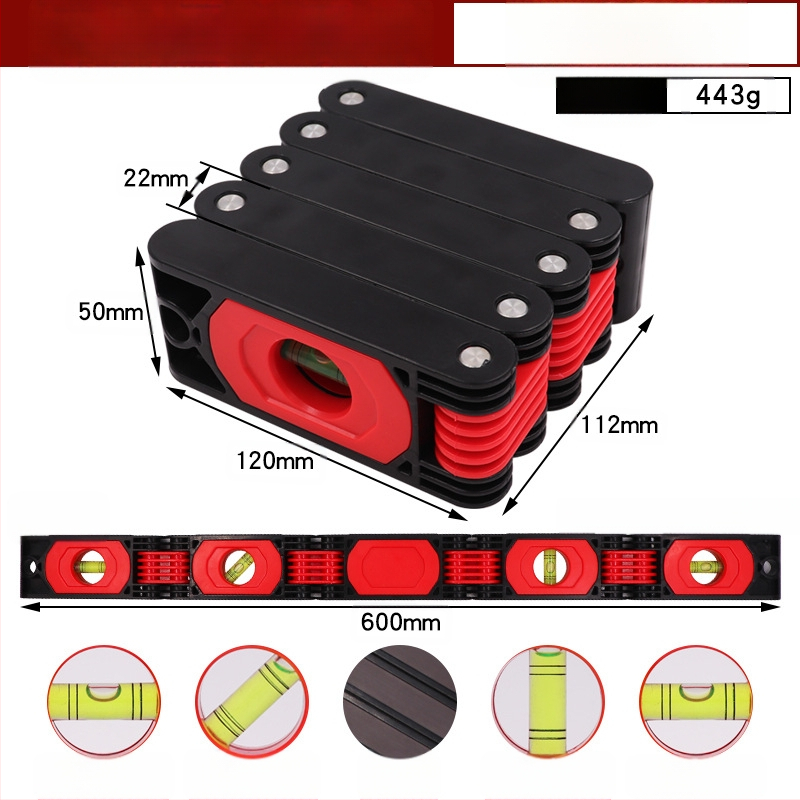 Портативен магнитен сгъваем нивелир за точно маркиране на стени