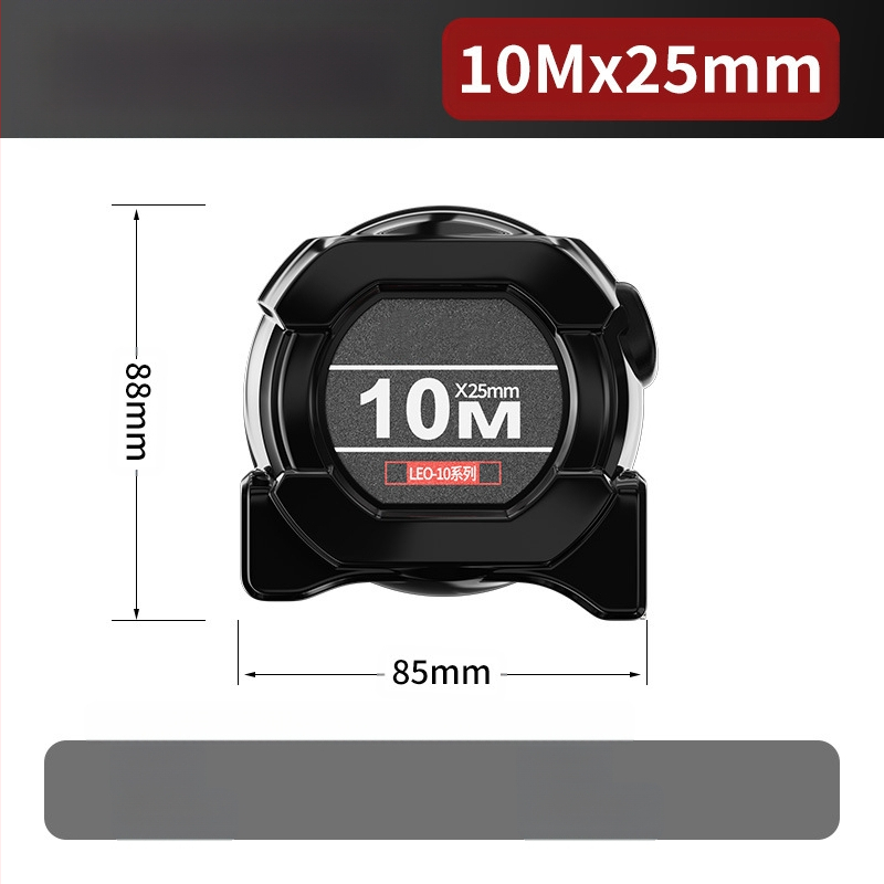 Acél mérőszalag automatikus zárással, kopásálló, leesés elleni, fluoreszkáló