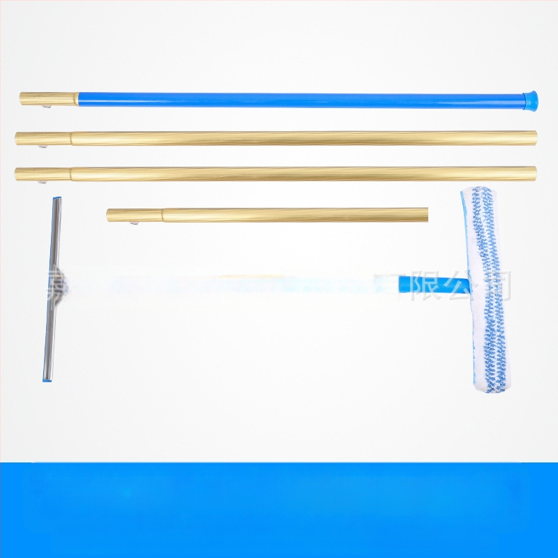 Stiklo valymo įrenginys langams su teleskopine aliuminio lydinio lazda – vienpusis šluostymas, komercinis naudojimas, rankinis