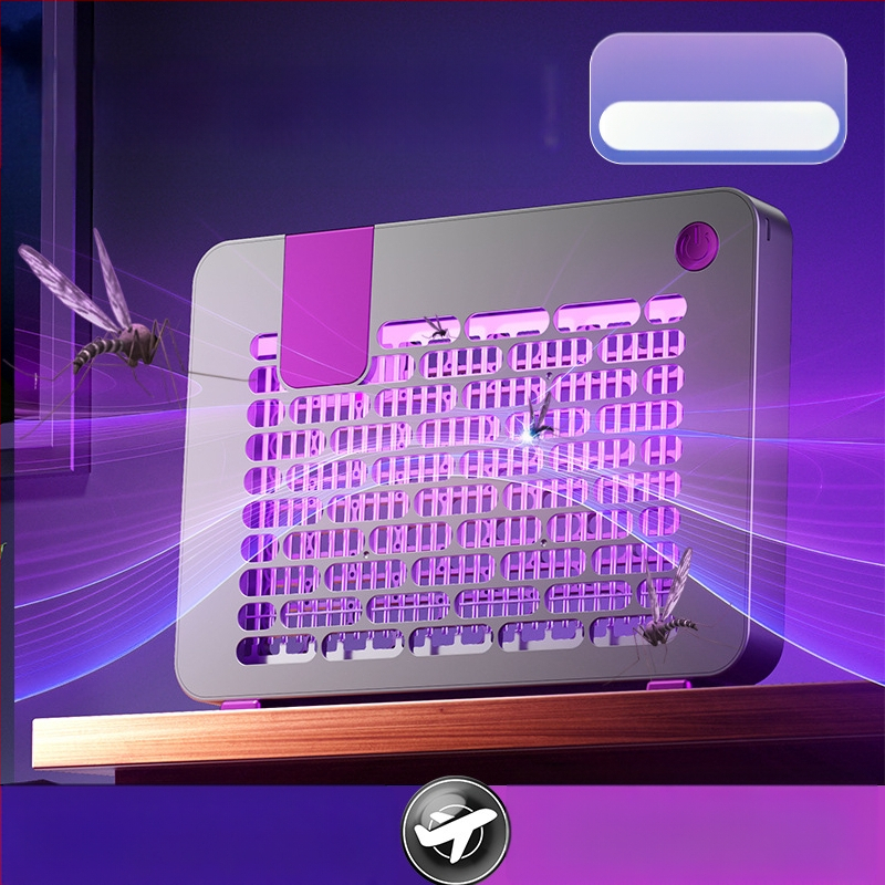 Λάμπα εξόντωσης κουνουπιών με ηλεκτροσόκ, USB επαναφορτιζόμενη, για οικιακή χρήση, κρεμαστή, LED, αλουμινένιο πλέγμα, κάλυψη 11–20㎡, ενσωματωμένη μπαταρία 1001–1600 mAh, πολλαπλά επίπεδα ρύθμισης