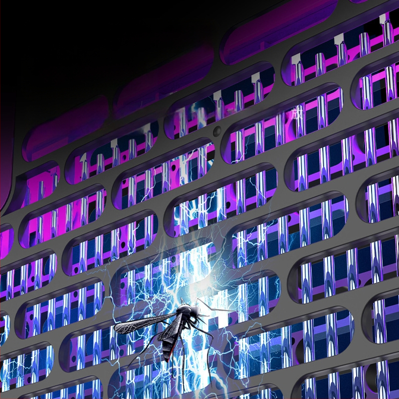 Λάμπα εξόντωσης κουνουπιών με ηλεκτροσόκ, USB επαναφορτιζόμενη, για οικιακή χρήση, κρεμαστή, LED, αλουμινένιο πλέγμα, κάλυψη 11–20㎡, ενσωματωμένη μπαταρία 1001–1600 mAh, πολλαπλά επίπεδα ρύθμισης