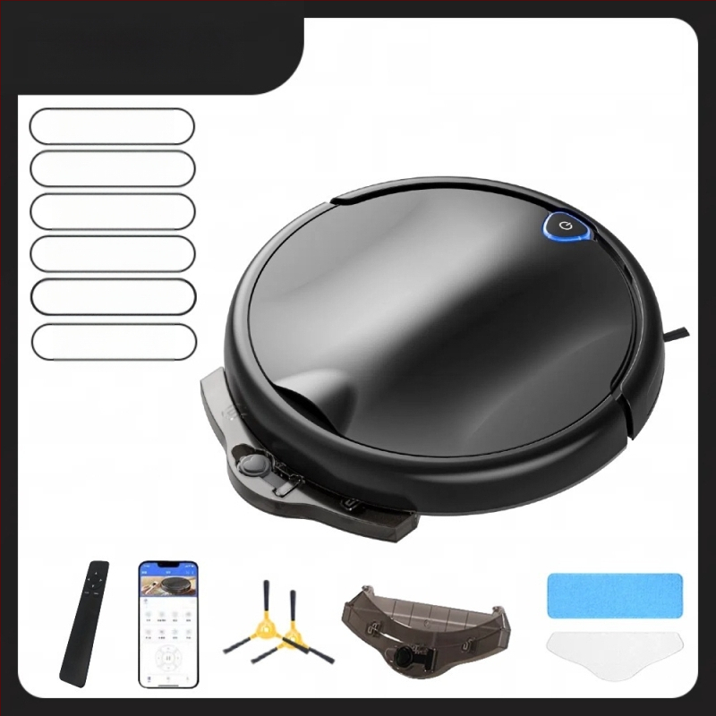 XM32 roboto dulkių siurblys su šluotele – nuotolinis valdymas, 7.4V/15W, siurbimo galia 2000–2999 Pa, dengiamas plotas 90–120 m², šluostymas, siurbimas ir plovimas viename