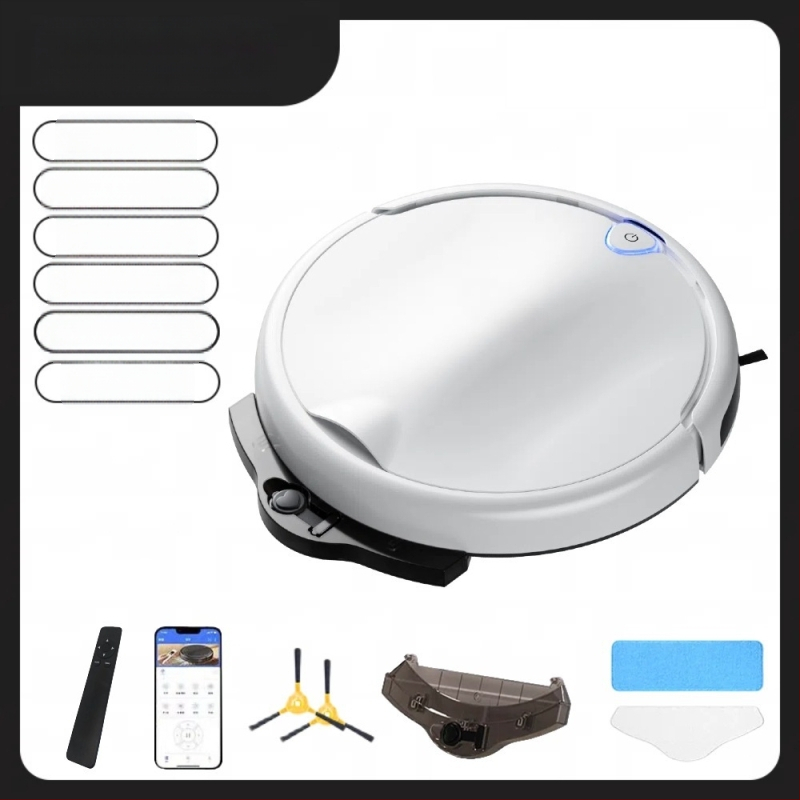 XM32 roboto dulkių siurblys su šluotele – nuotolinis valdymas, 7.4V/15W, siurbimo galia 2000–2999 Pa, dengiamas plotas 90–120 m², šluostymas, siurbimas ir plovimas viename