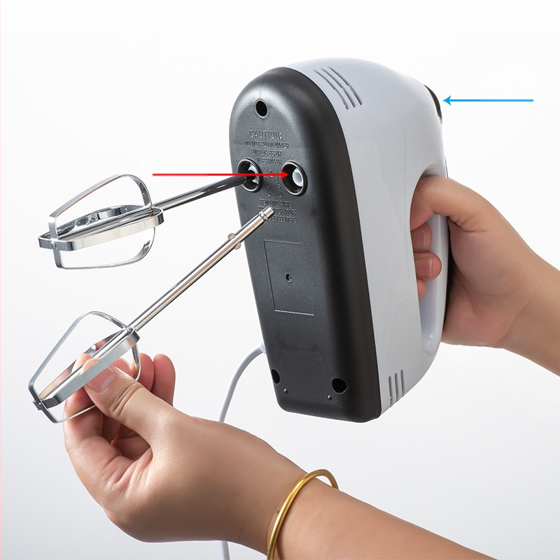 Elektrinis kiaušinių plakiklis, rankinis, 1001–1200 W, 7+ greičiai, maišymas, plakimas kiaušinių, tešlos minkymas, visiškai automatinis