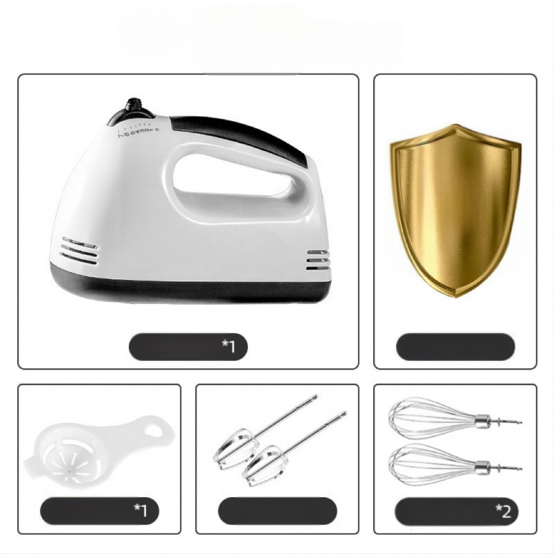 Elektrinis kiaušinių plakiklis, rankinis, 1001–1200 W, 7+ greičiai, maišymas, plakimas kiaušinių, tešlos minkymas, visiškai automatinis