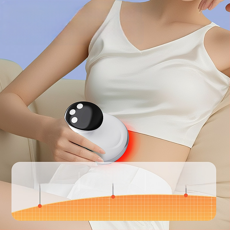 Mikro srovės kūno masažo įrenginys su meridijanais cupping ir nugaros bei pilvo masažu (GS-02, 500 g, įkraunamas)