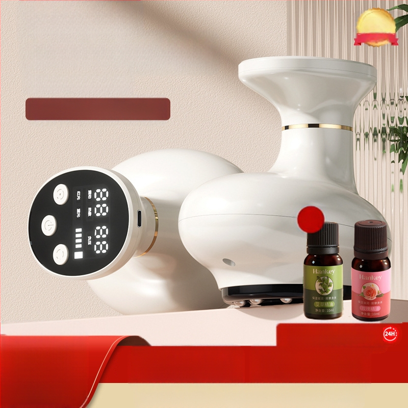 Mikro srovės kūno masažo įrenginys su meridijanais cupping ir nugaros bei pilvo masažu (GS-02, 500 g, įkraunamas)