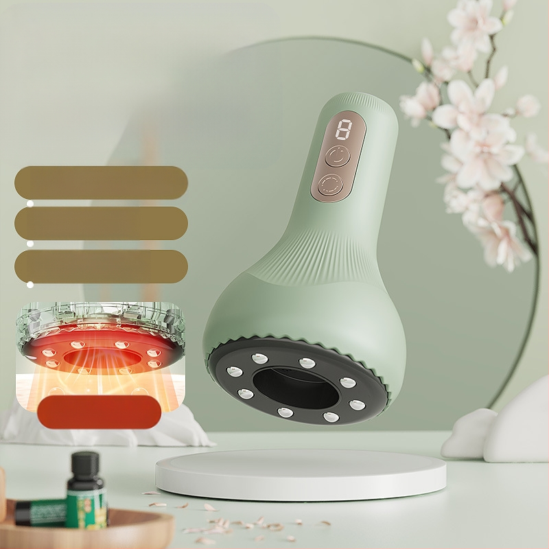 Mikro srovės kūno masažo įrenginys su meridijanais cupping ir nugaros bei pilvo masažu (GS-02, 500 g, įkraunamas)