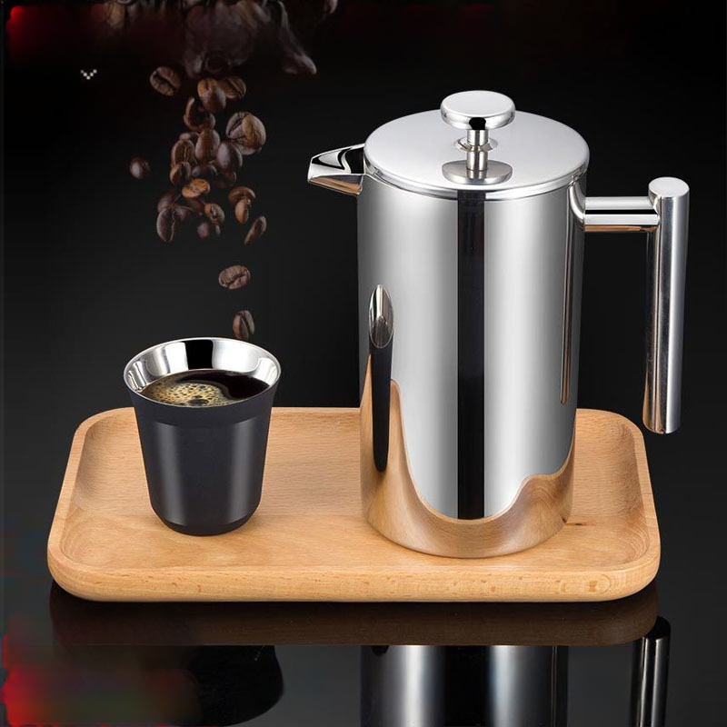 Френч прес за кафе и чай, двойно-слойна неръждаема стомана, ръчно приготвяне, филтър-прес, серия 513, пуснат през 2022 г.