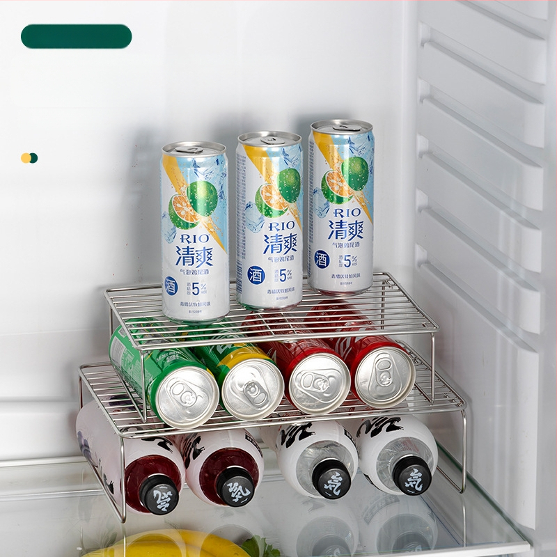 Вътрешен рафт за хладилник от неръждаема стомана – разделител за съхранение, Wan Jianing, стил светъл лукс