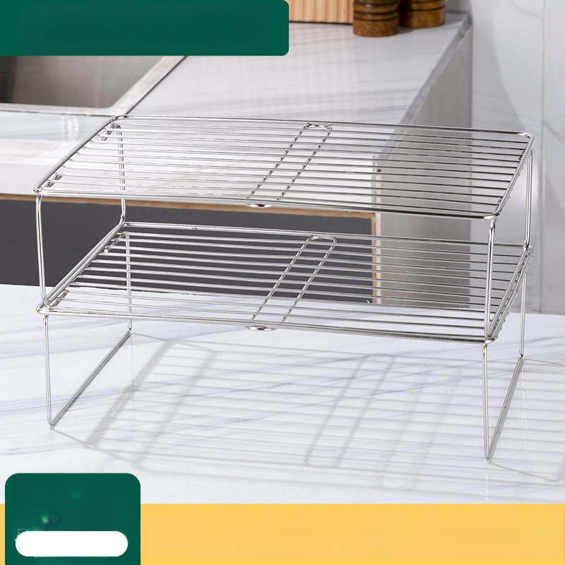 Вътрешен рафт за хладилник от неръждаема стомана – разделител за съхранение, Wan Jianing, стил светъл лукс