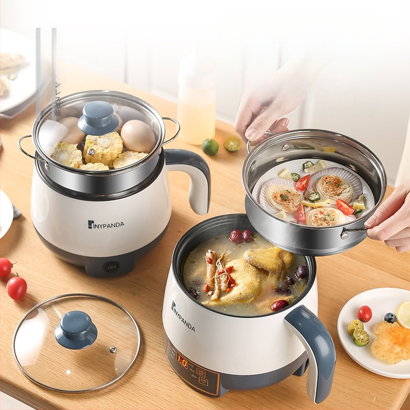 Електрически горещ съд за 1-2 души със вътрешен съд от неръждаема стомана, функция против сух ход, механично управление, под 800 W