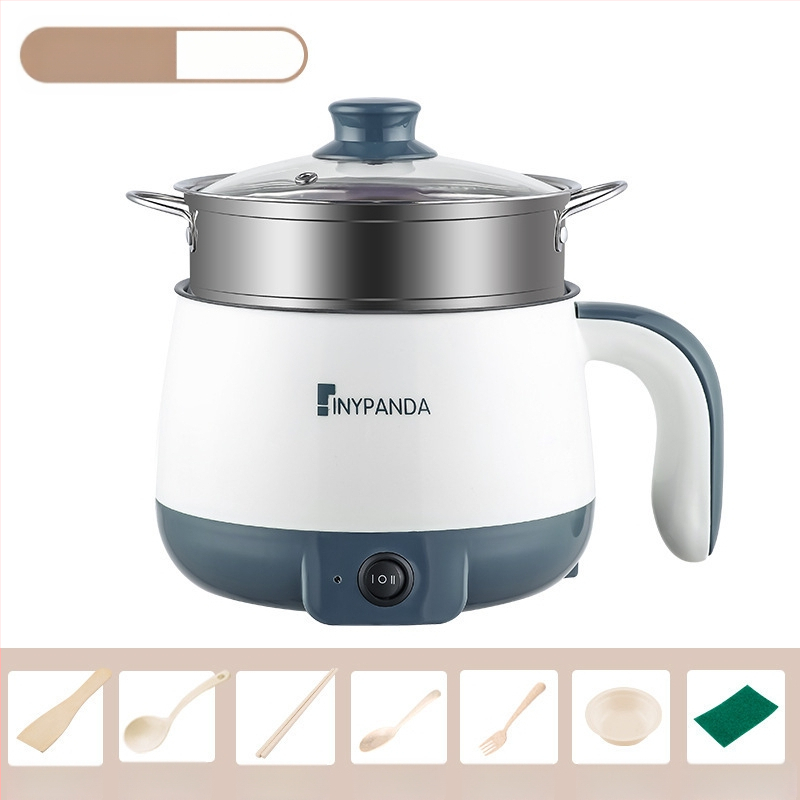 Електрически горещ съд за 1-2 души със вътрешен съд от неръждаема стомана, функция против сух ход, механично управление, под 800 W