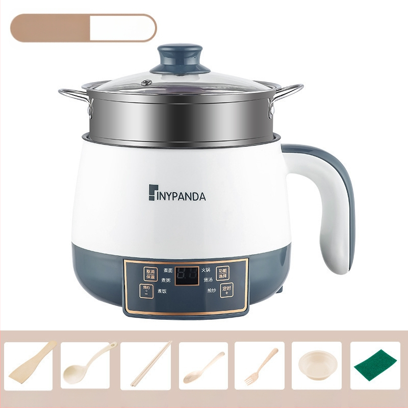 Електрически горещ съд за 1-2 души със вътрешен съд от неръждаема стомана, функция против сух ход, механично управление, под 800 W