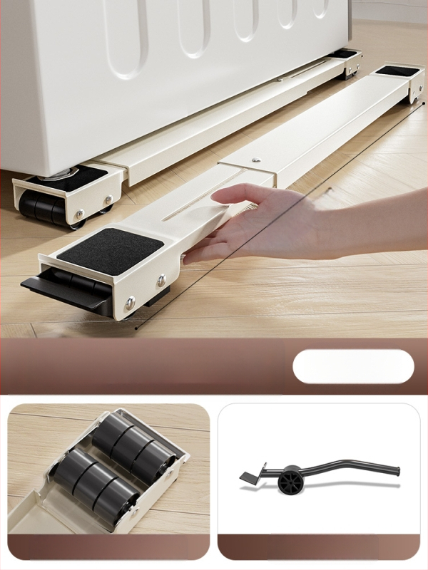 Μεταλλική βάση για πλυντήρια ρούχων και ψυγεία, κινητή και επεκτεινόμενη, με απορρόφηση κραδασμών και υψηλή αντοχή φόρτισης