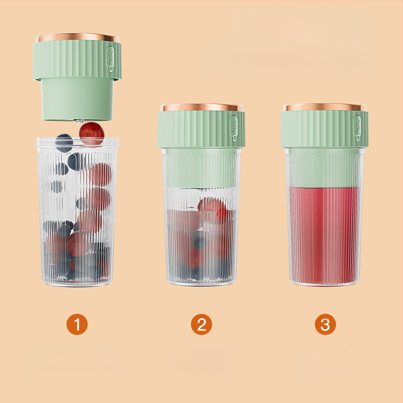 Nešiojamas įkraunamos sultų puodelis su įdėta baterija, 200W, 12000 rpm, 6 peilių galvutė, talpa 401–600 ml