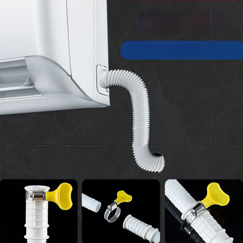 Oro kondicionieriaus išorinės dalies nuotekų vamzdelio plėtinys – silikono-ABS, anti-aging, šiuolaikinis minimalistinis stilius, įprasta veikia temperatūra