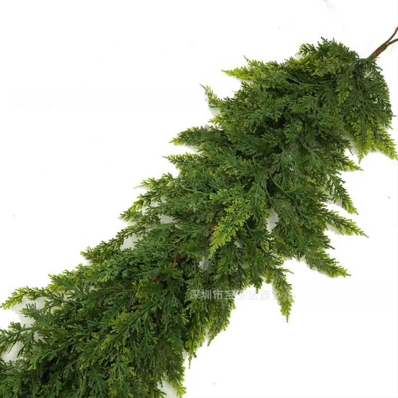 Χριστουγεννιάτικη κρεμάστρα διακόσμησης ντουλαπιού: Norfolk Pine Rattan — PE μαλακό κόλλα, μαλακή χύτευση πλαστικού, σειρά Christmas Cane, προσαρμοσμένο μήκος και πυκνότητα