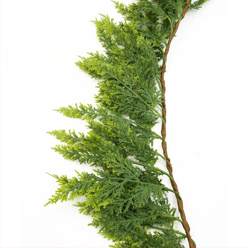 Χριστουγεννιάτικη κρεμάστρα διακόσμησης ντουλαπιού: Norfolk Pine Rattan — PE μαλακό κόλλα, μαλακή χύτευση πλαστικού, σειρά Christmas Cane, προσαρμοσμένο μήκος και πυκνότητα