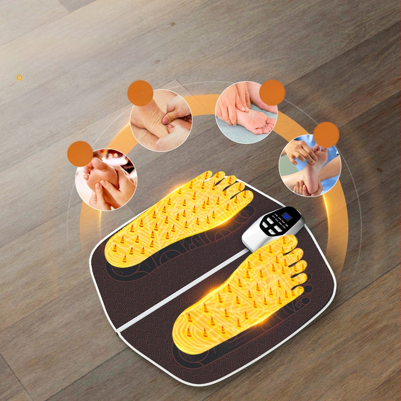 Išmanusis EMS pėdų masažo kilimėlis, keli režimai mikro srovė, infraraudonoji fizioterapija, belaidis nuotolinis valdiklis, laikmatis