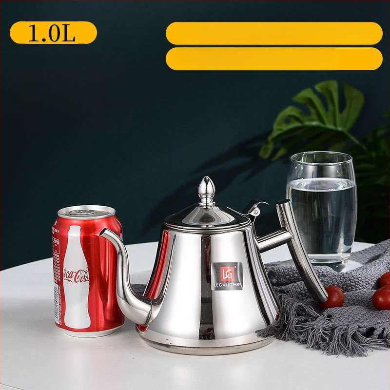 Τσαγιέρα από ανοξείδωτο ατσάλι με φίλτρο, συμβατή με εστίες επαγωγής, για οικιακή/ξενοδοχειακή χρήση