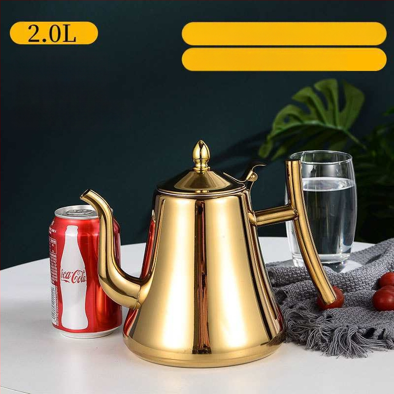 Τσαγιέρα από ανοξείδωτο ατσάλι με φίλτρο, συμβατή με εστίες επαγωγής, για οικιακή/ξενοδοχειακή χρήση