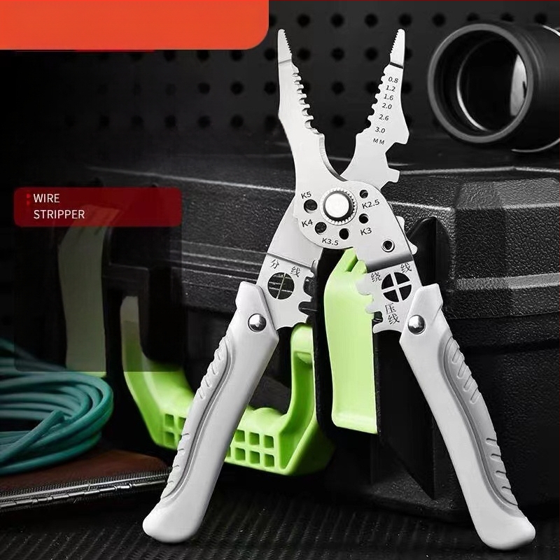 Yixin Daugiafunkcinės laidų odėlioklių žnyplės su išlenkta burna, svoris 0,180 kg