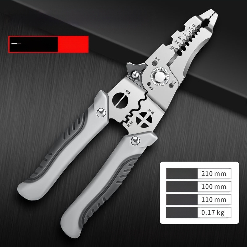 Yixin Daugiafunkcinės laidų odėlioklių žnyplės su išlenkta burna, svoris 0,180 kg