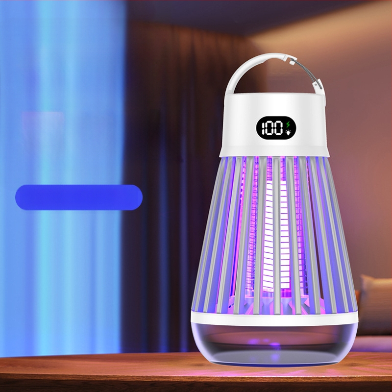 Komarų naikintuvo lemputė, nešiojama vidaus/ lauko elektroninė gaudyklė, modelis J03, lempos vamzdelis su purpurinėmis šviesos karoliukais, 3.7V, pritaikymas galimas