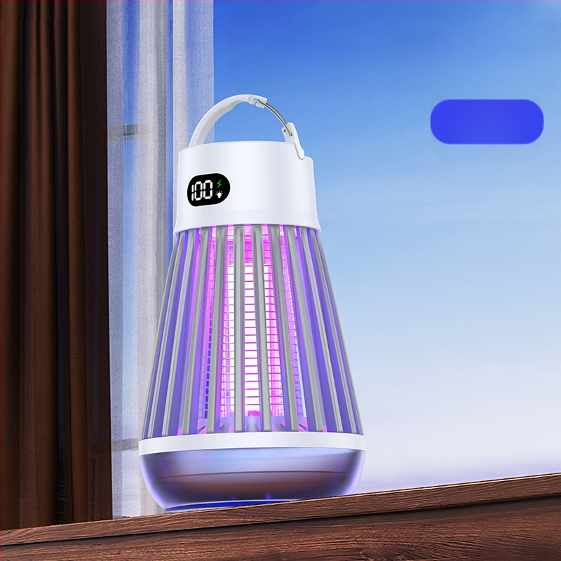 Komarų naikintuvo lemputė, nešiojama vidaus/ lauko elektroninė gaudyklė, modelis J03, lempos vamzdelis su purpurinėmis šviesos karoliukais, 3.7V, pritaikymas galimas