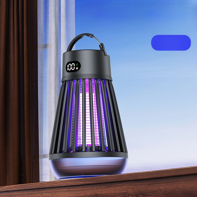 Komarų naikintuvo lemputė, nešiojama vidaus/ lauko elektroninė gaudyklė, modelis J03, lempos vamzdelis su purpurinėmis šviesos karoliukais, 3.7V, pritaikymas galimas