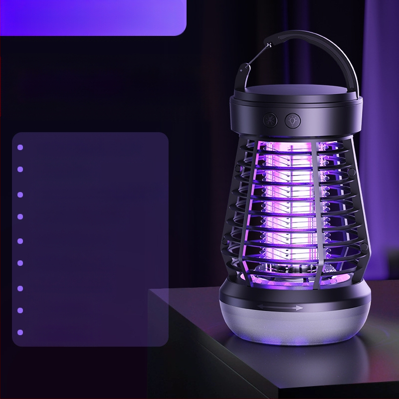 Komarų naikintuvo lemputė, nešiojama vidaus/ lauko elektroninė gaudyklė, modelis J03, lempos vamzdelis su purpurinėmis šviesos karoliukais, 3.7V, pritaikymas galimas