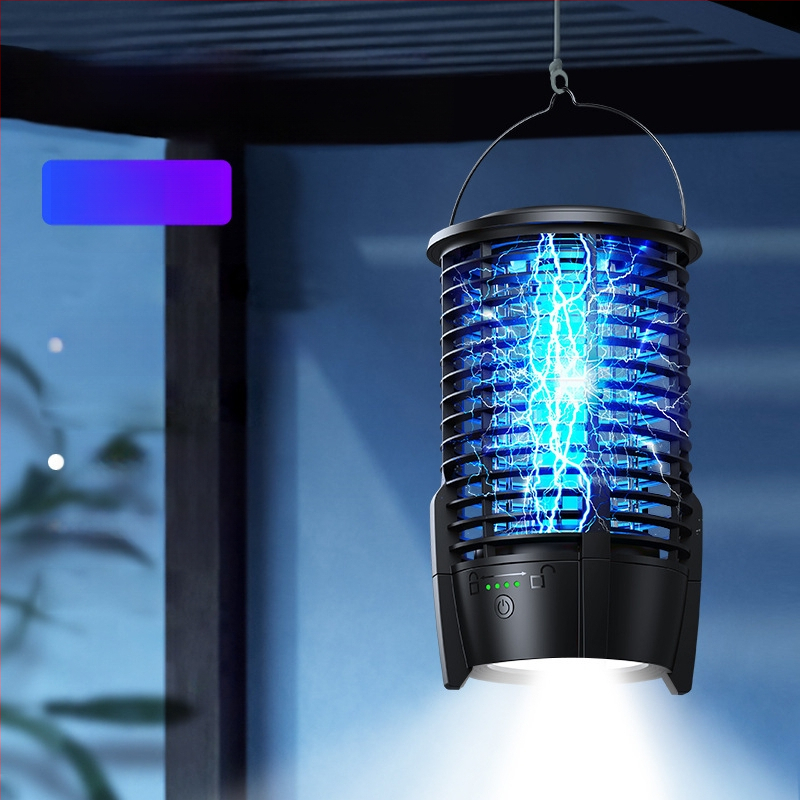 Komarų naikintuvo lemputė, nešiojama vidaus/ lauko elektroninė gaudyklė, modelis J03, lempos vamzdelis su purpurinėmis šviesos karoliukais, 3.7V, pritaikymas galimas