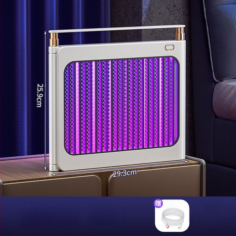 LED Λαμπτήρας Κουνουπιών, τοίχου/επιτραπέζιος διπλής χρήσης, κάλυψη 21–30㎡, αλουμινένιο πλέγμα, ηλεκτροσόκ για εξολόθρευση κουνουπιών, ενσωματωμένη μπαταρία 1001–1600mAh