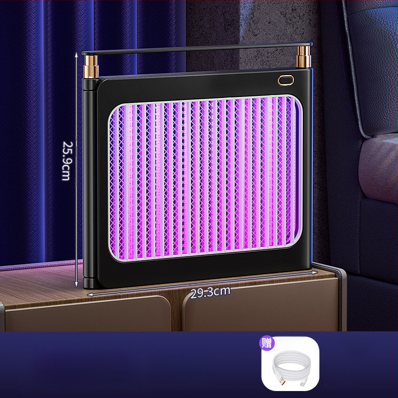 LED Λαμπτήρας Κουνουπιών, τοίχου/επιτραπέζιος διπλής χρήσης, κάλυψη 21–30㎡, αλουμινένιο πλέγμα, ηλεκτροσόκ για εξολόθρευση κουνουπιών, ενσωματωμένη μπαταρία 1001–1600mAh